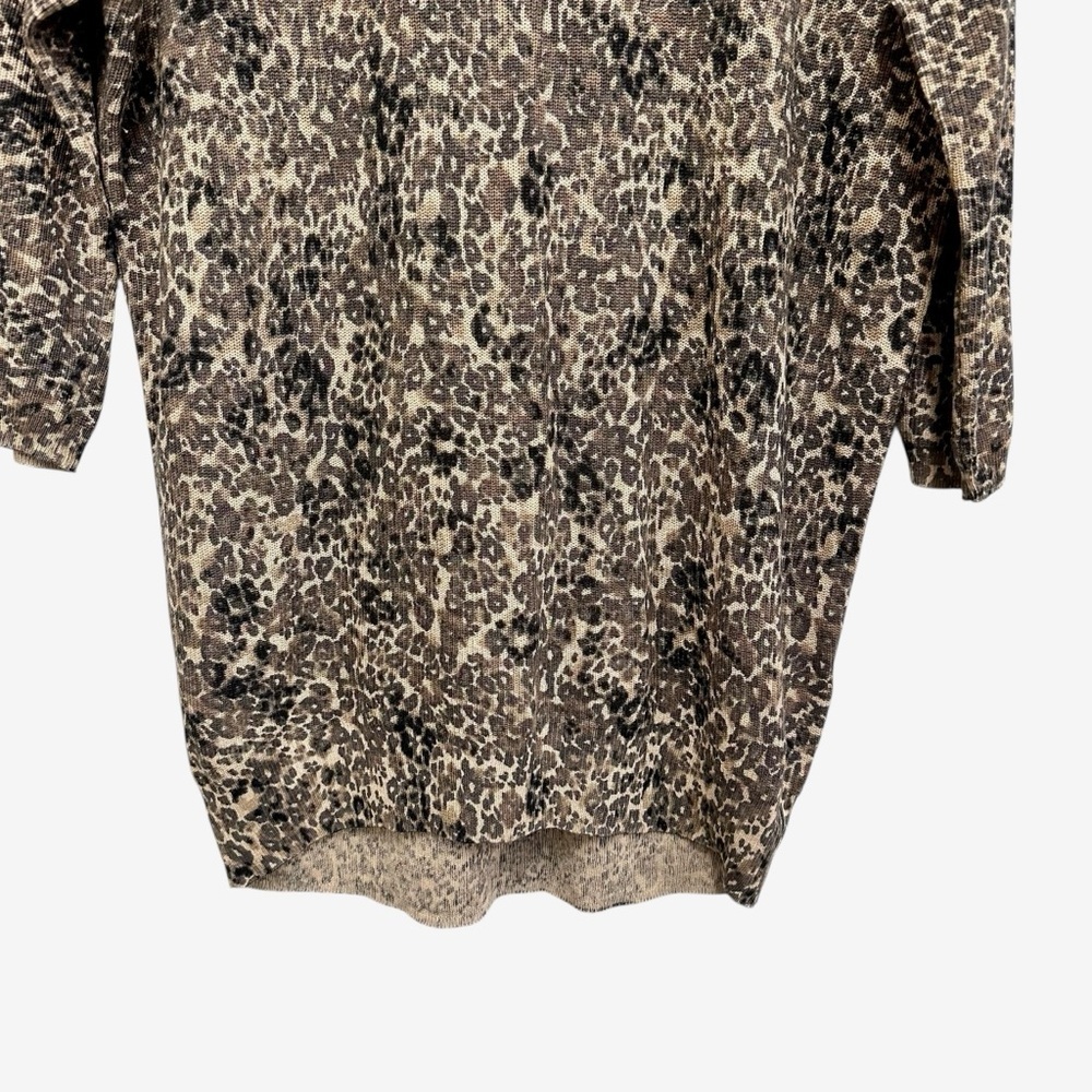 Aritzia Wilfred Balzac artsy contemporary leopard print silk cashmere sweater - Picture 6 of 12